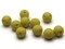 9 11mm 7/16 Inch Yellow Vintage Lucite Round Ball Buttons